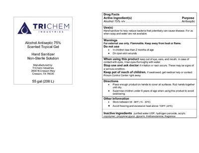 74664-005-04 - Ethanol Scented Gel Hand Sanitizer 55 GAL drum